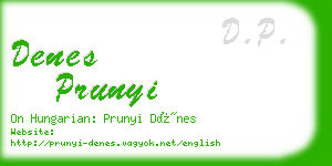 denes prunyi business card